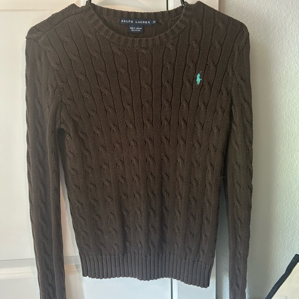 Ralph Lauren Dark Brown Knit Sweater